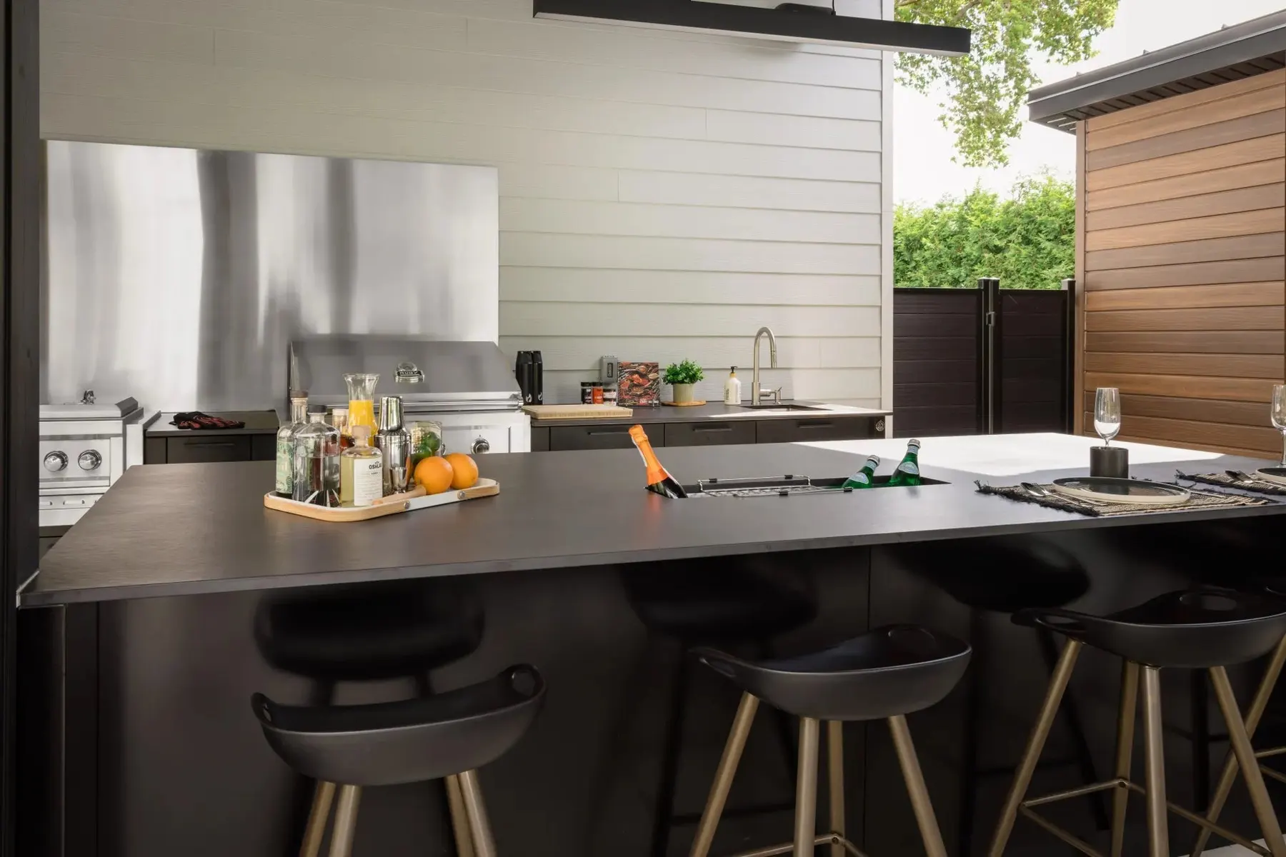 Two runs and a pool — the kitchen in use